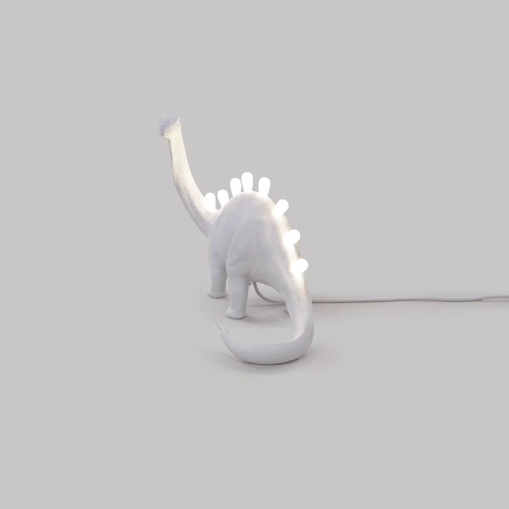 Lâmpada de mesa LED USB Seletti Jurassic Bronto Branca