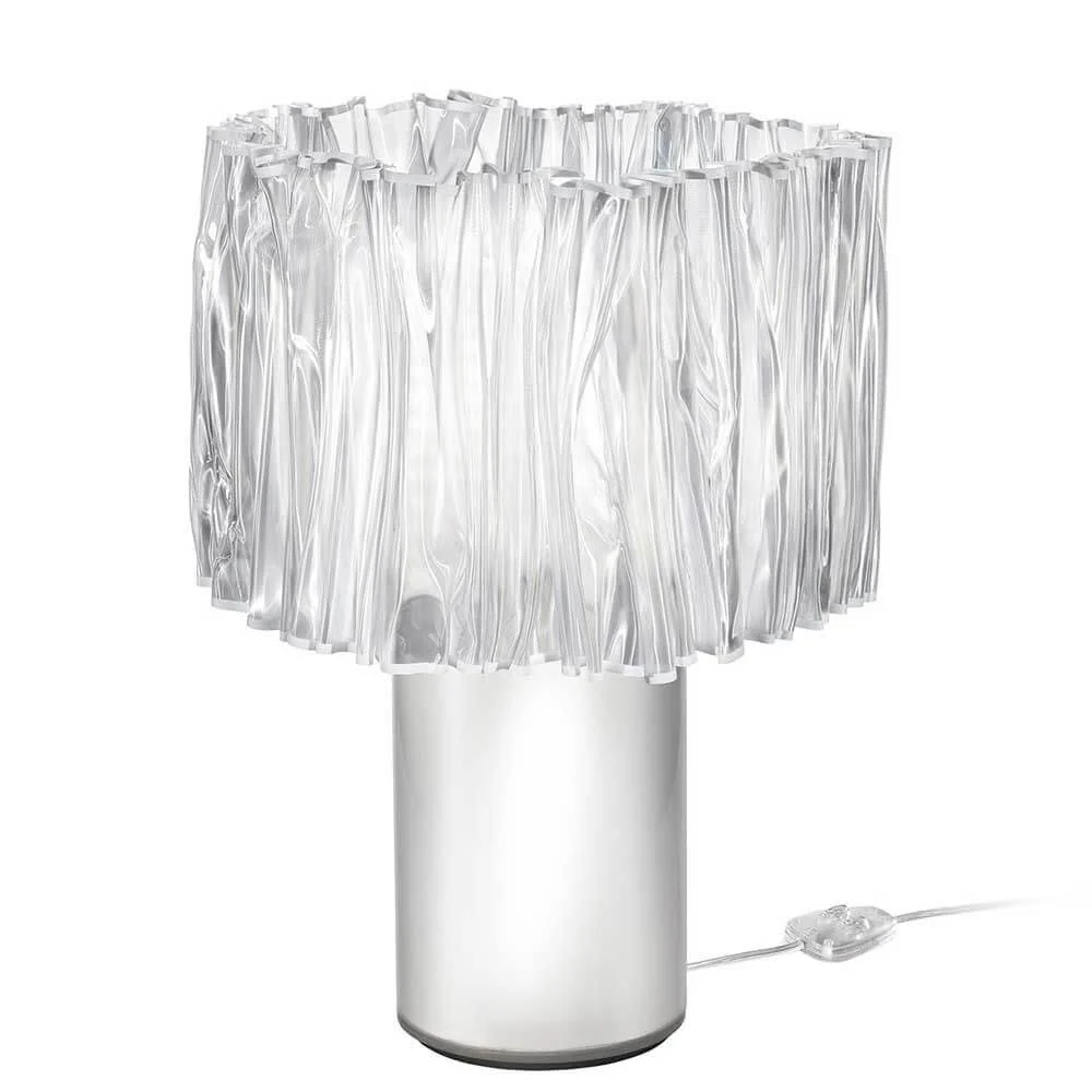 Lâmpada de mesa de mesa de acordo com White/Transparent
