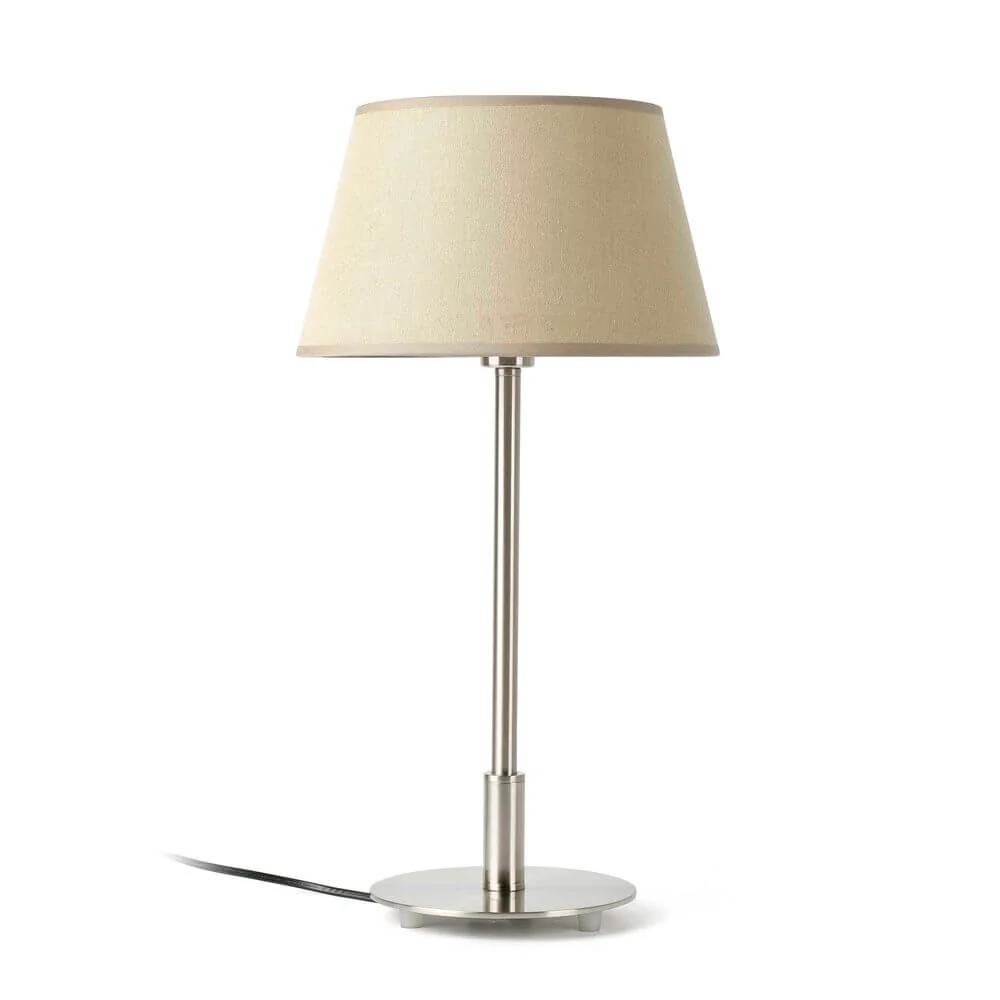 Lâmpada de mesa mítica de níquel, bege