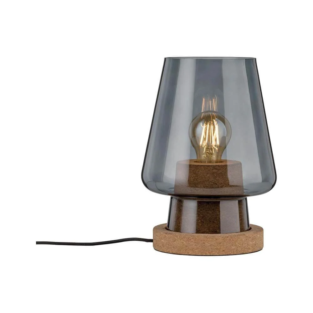 Lâmpada de mesa neordic iben max1x20w e27 Rauch Kork Cork