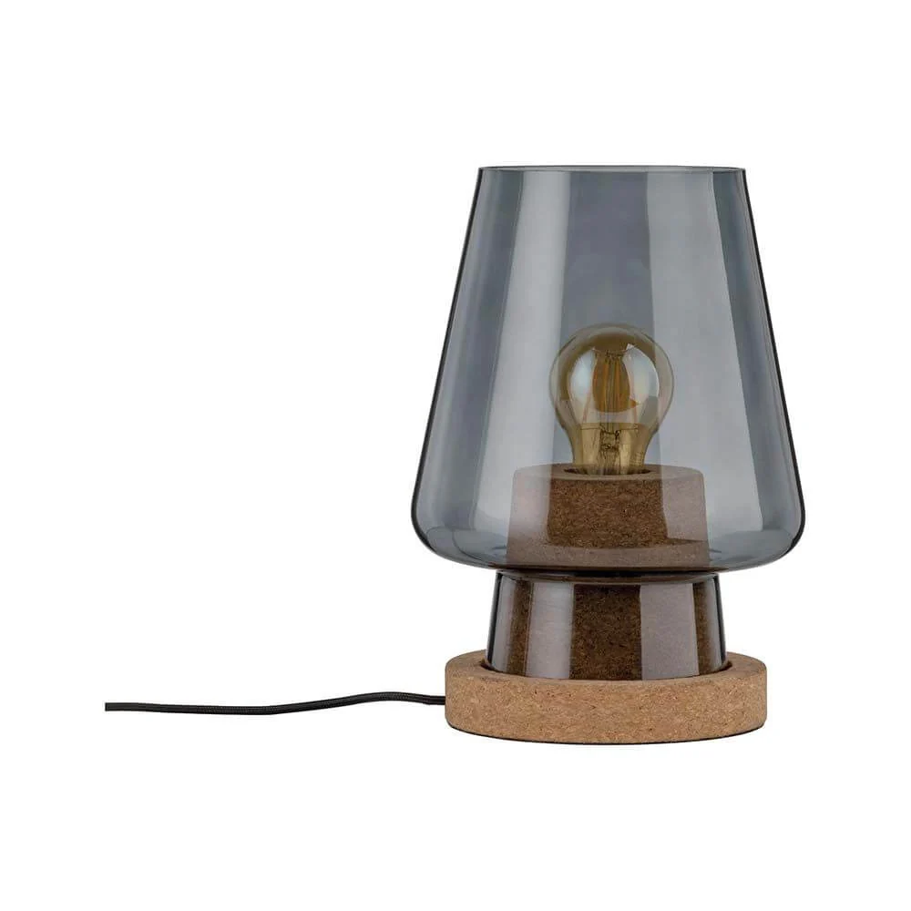 Lâmpada de mesa neordic iben max1x20w e27 Rauch Kork Cork