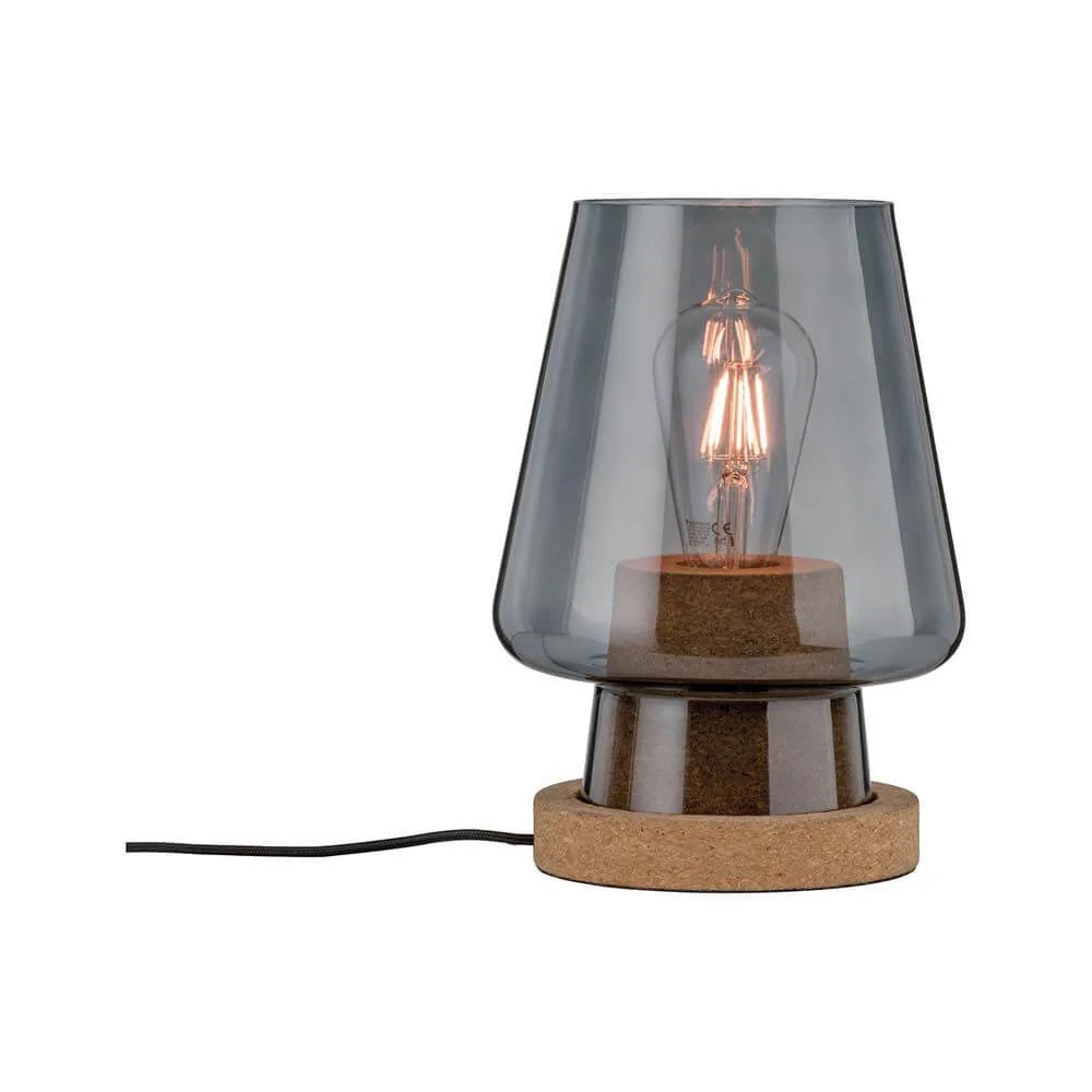Lâmpada de mesa neordic iben max1x20w e27 Rauch Kork Cork