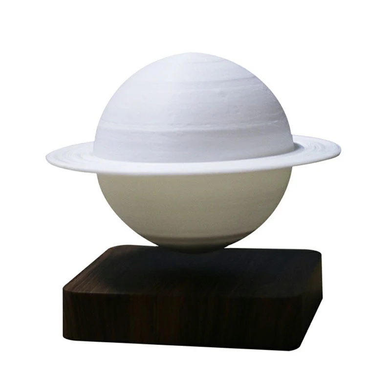 Lâmpada Noturna de Planeta com Impressão Digital 3D - Lâmpada de Mesa Branca Criativa para Quarto de Crianças