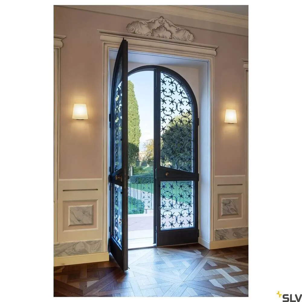 Lâmpada de parede Coupa Qt14 Chrome, branco