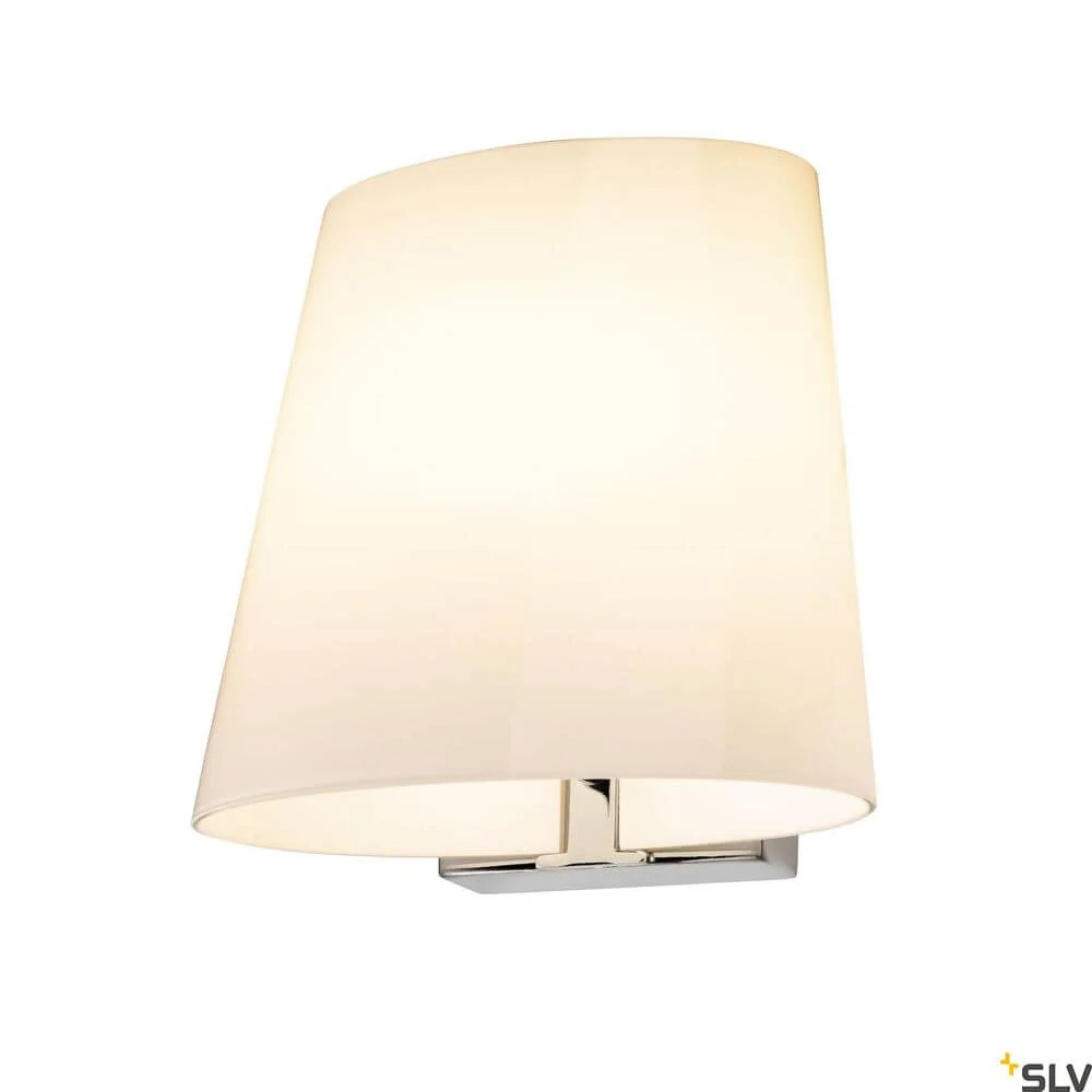 Lâmpada de parede Coupa Qt14 Chrome, branco
