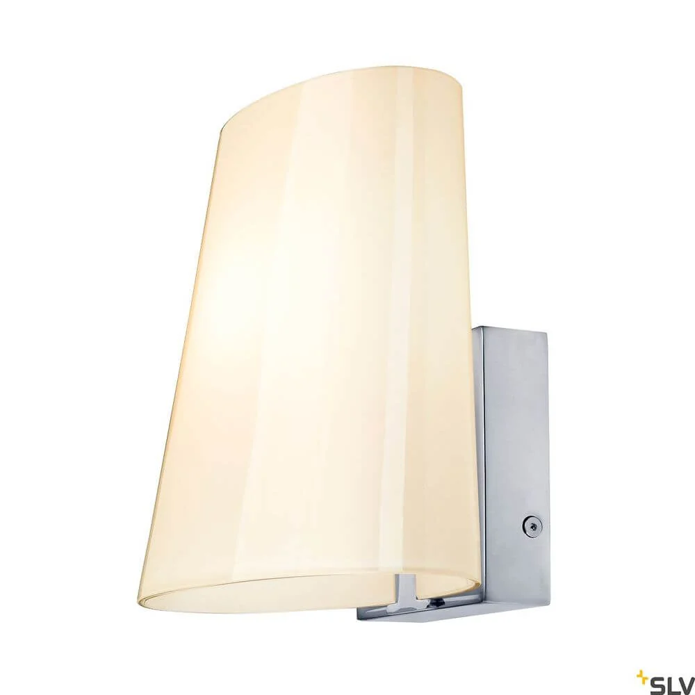 Lâmpada de parede Coupa Qt14 Chrome, branco