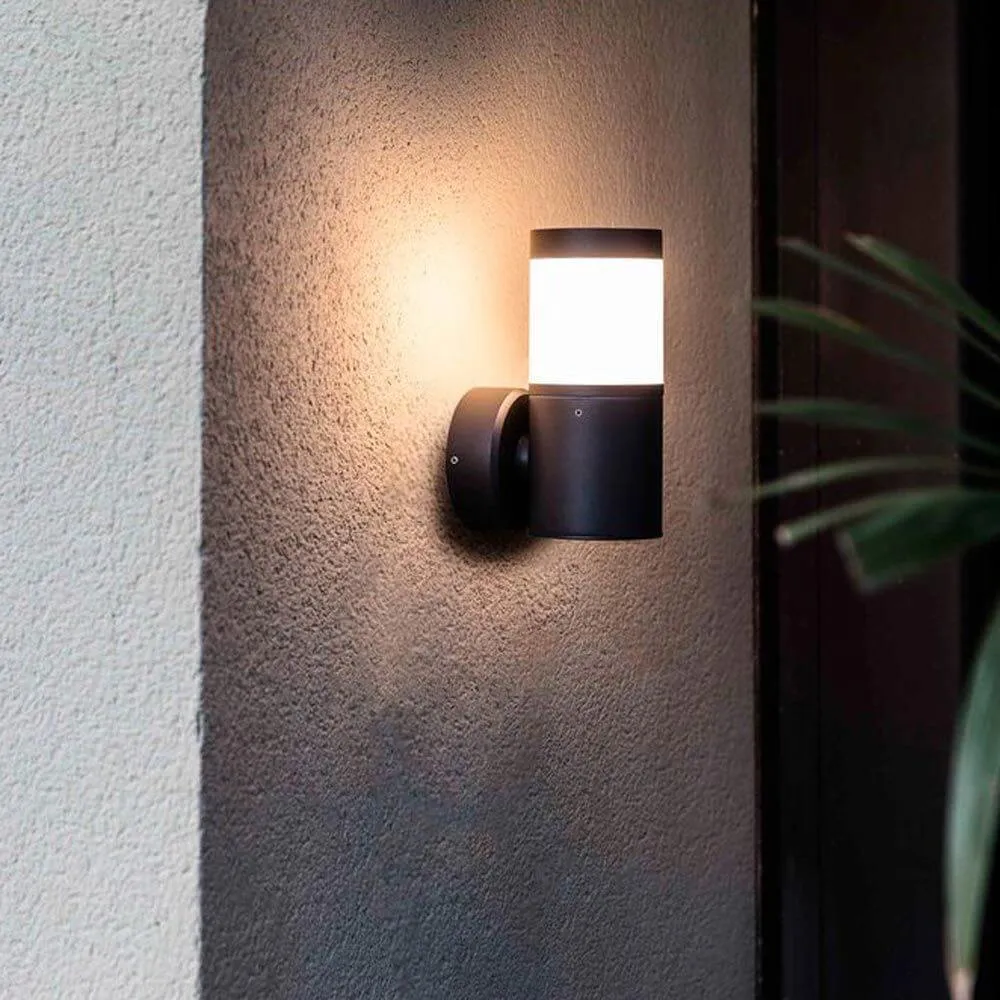 Lâmpada de parede externa LED Plim 2 3000K IP65 cinza escuro