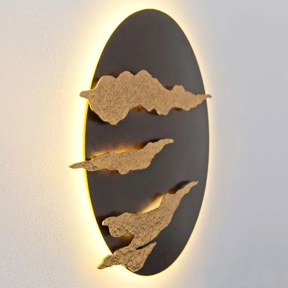 Lâmpada de parede Firmamento Iron Brown Black Gold