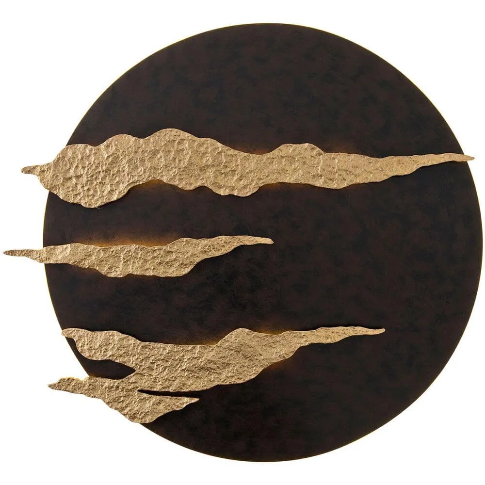 Lâmpada de parede Firmamento Iron Brown Black Gold
