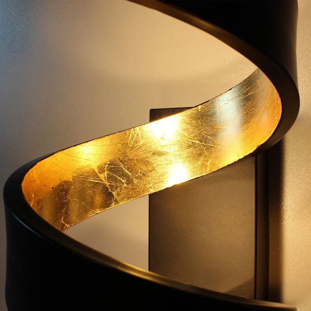 Lâmpada de parede de parede LED cores douradas, preto