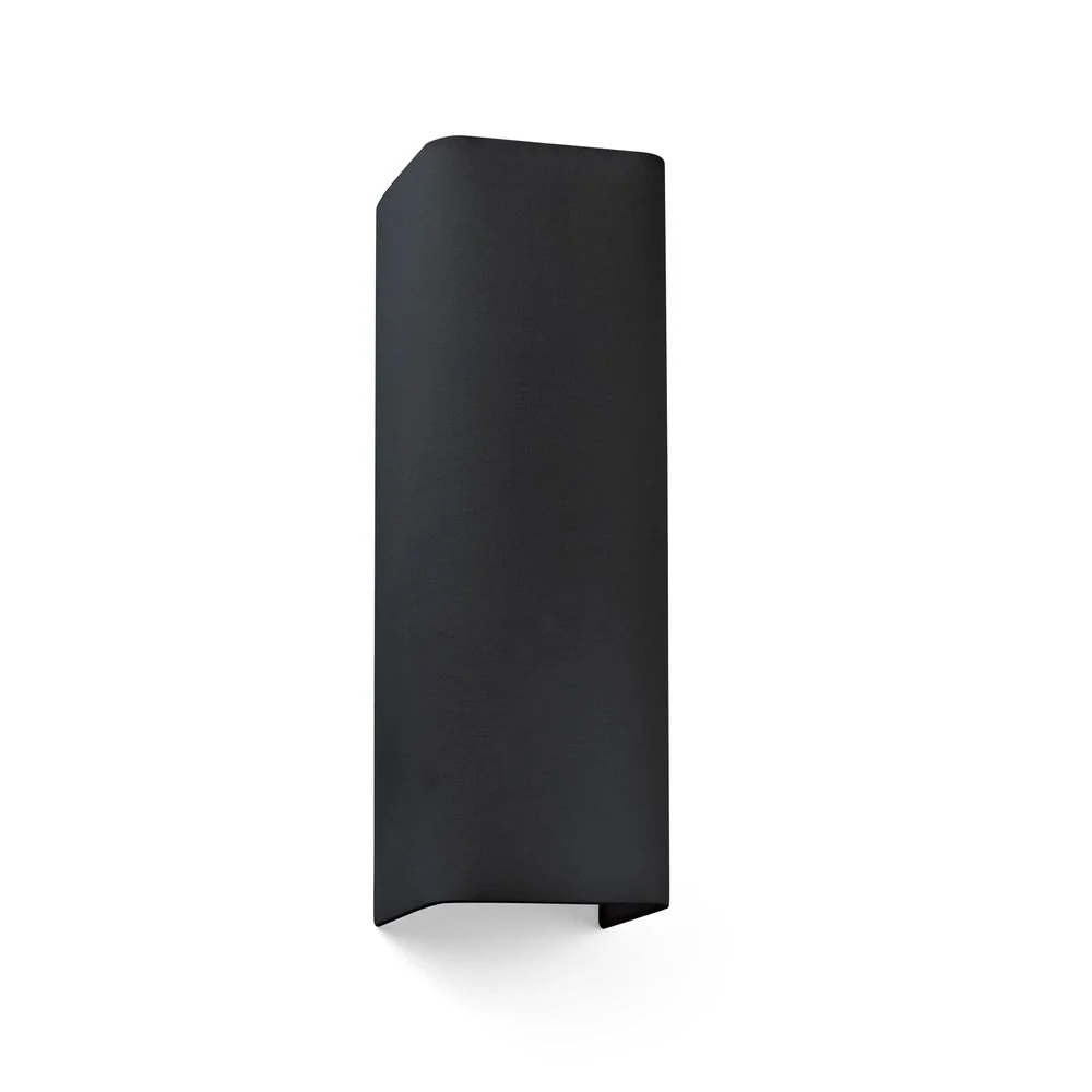 Lâmpada de parede de tecido Algodão Angular 2-Flame Black