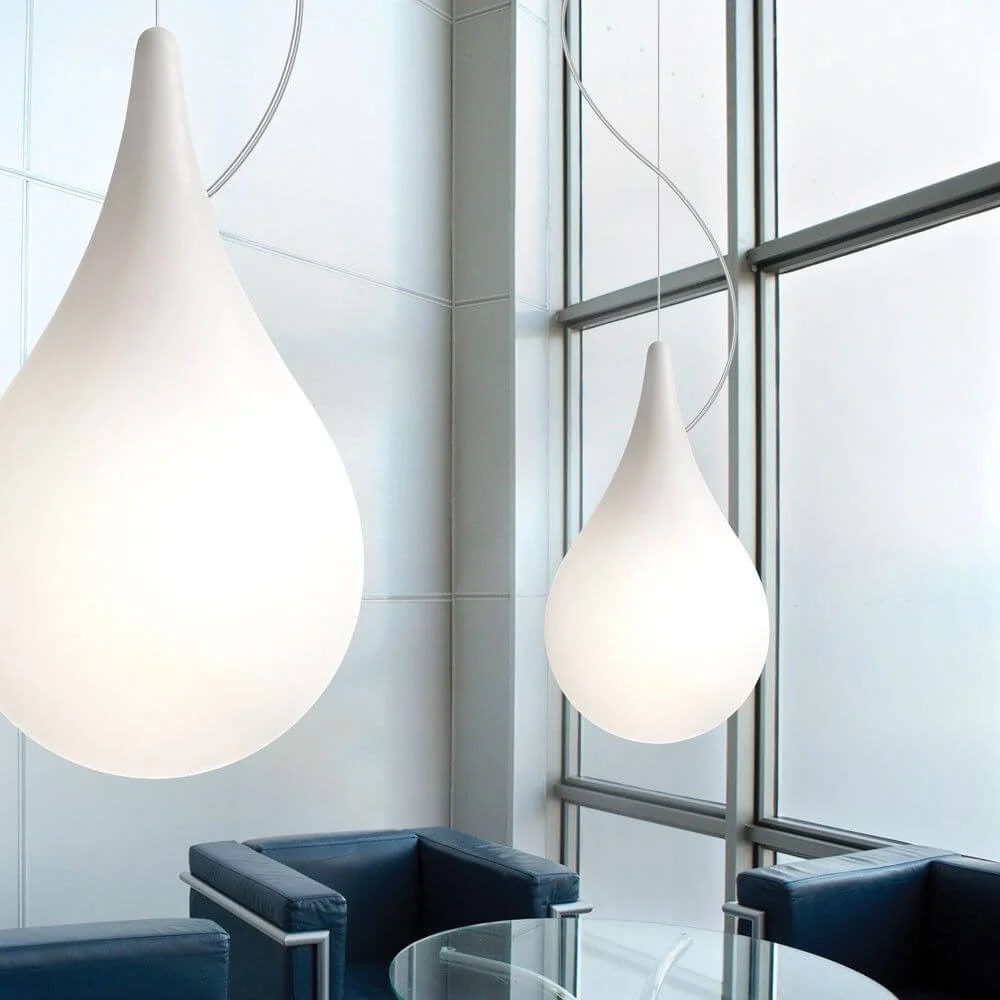 Lâmpada pendente de drop-2l Ø 36 cm de luz líquida branca
