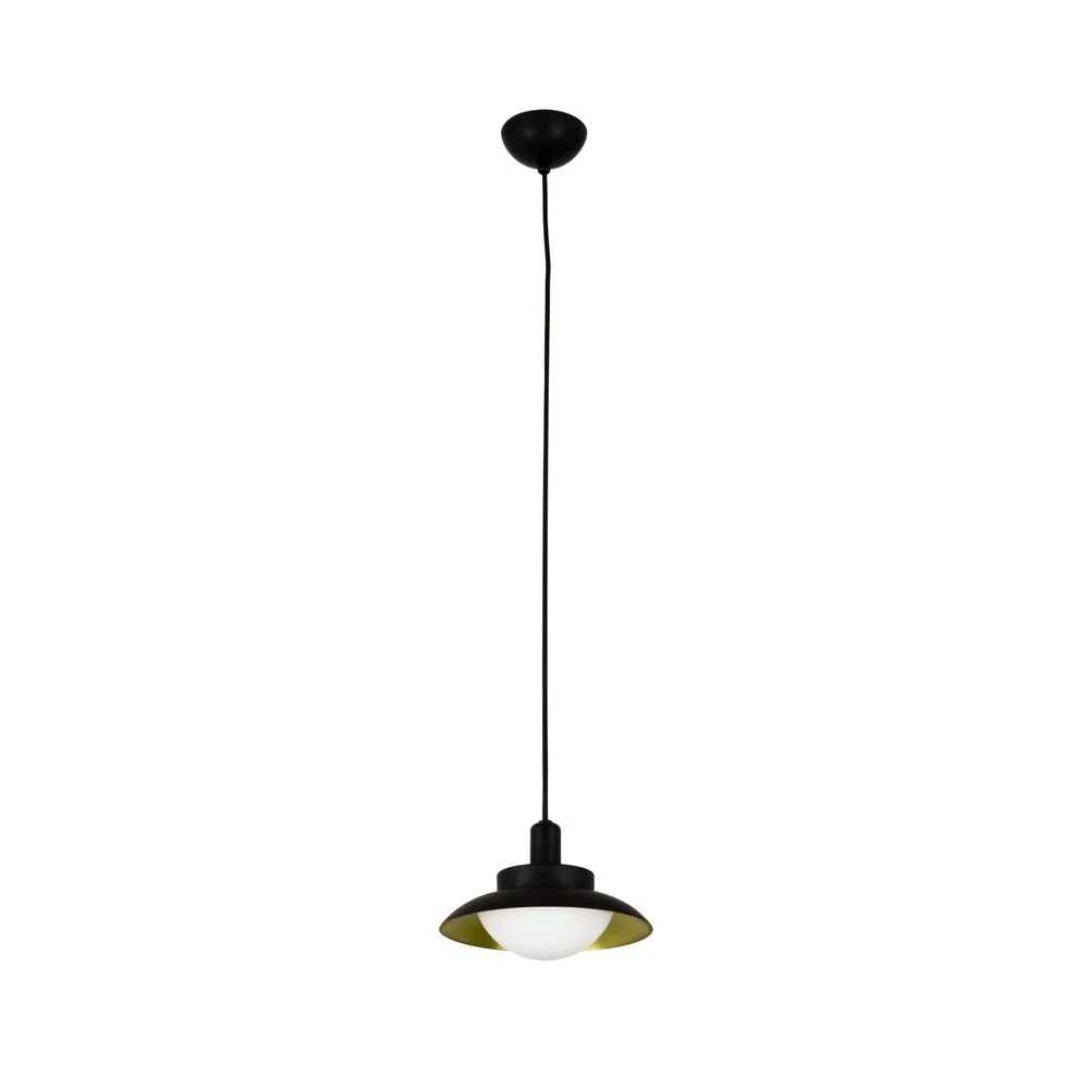 Lâmpada pendente de LED preto, ouro colorido