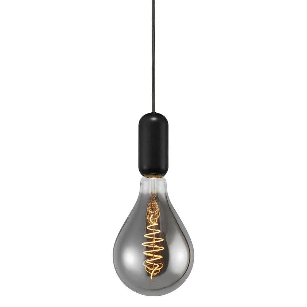 Lâmpada pendente Noti E27 Black