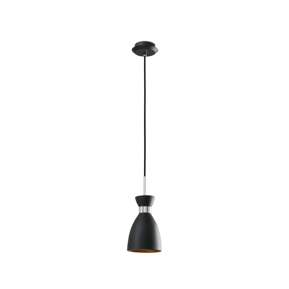 Lâmpada pendente retro preto