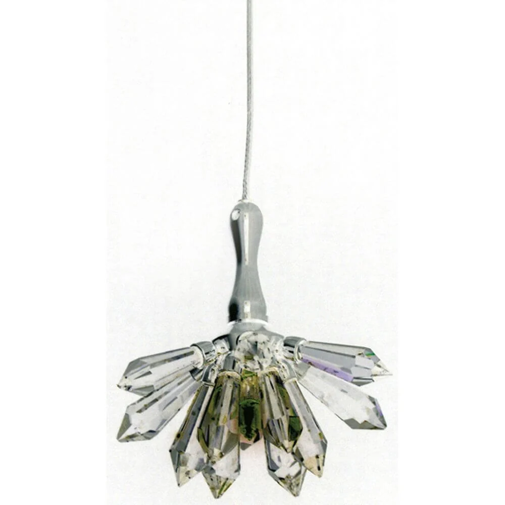 Lâmpada pendente serenata fiore metal cromado de cristal clear clear