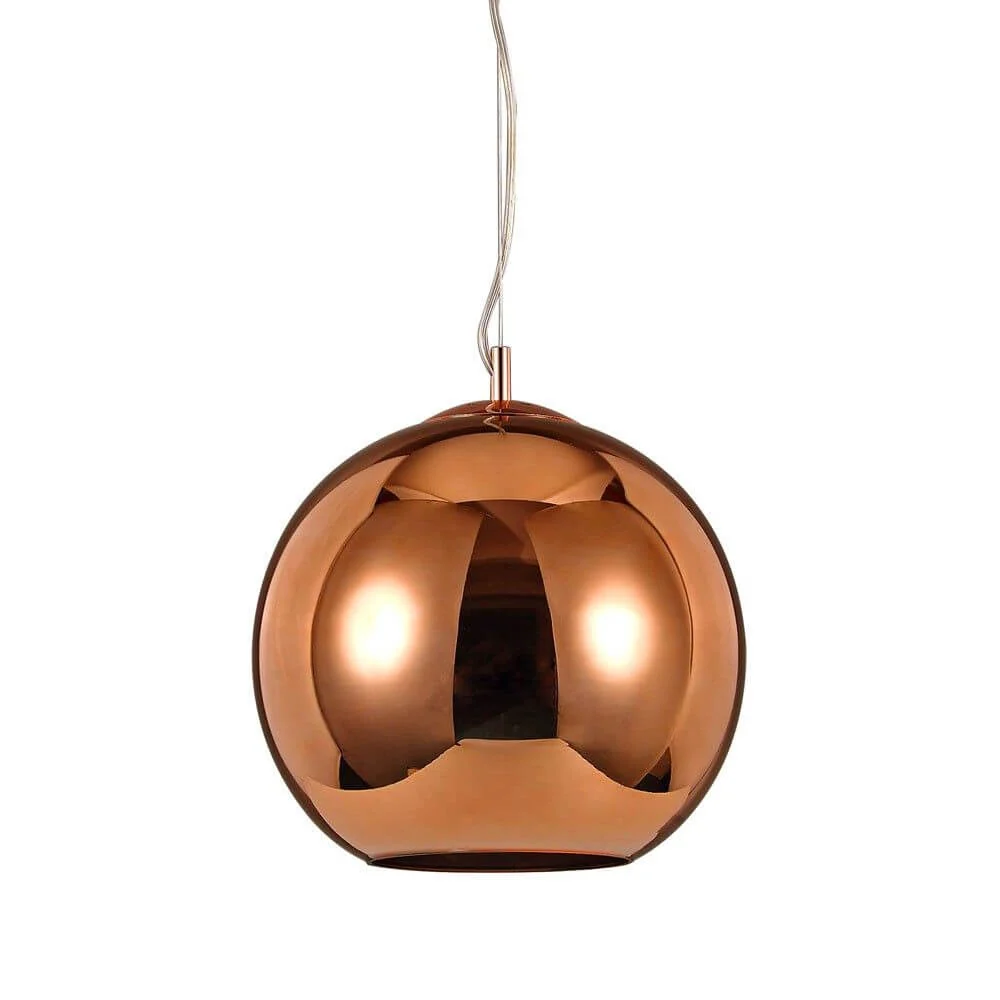 L lâmpada pendente de vidro de vidro cobre Ø 40cm