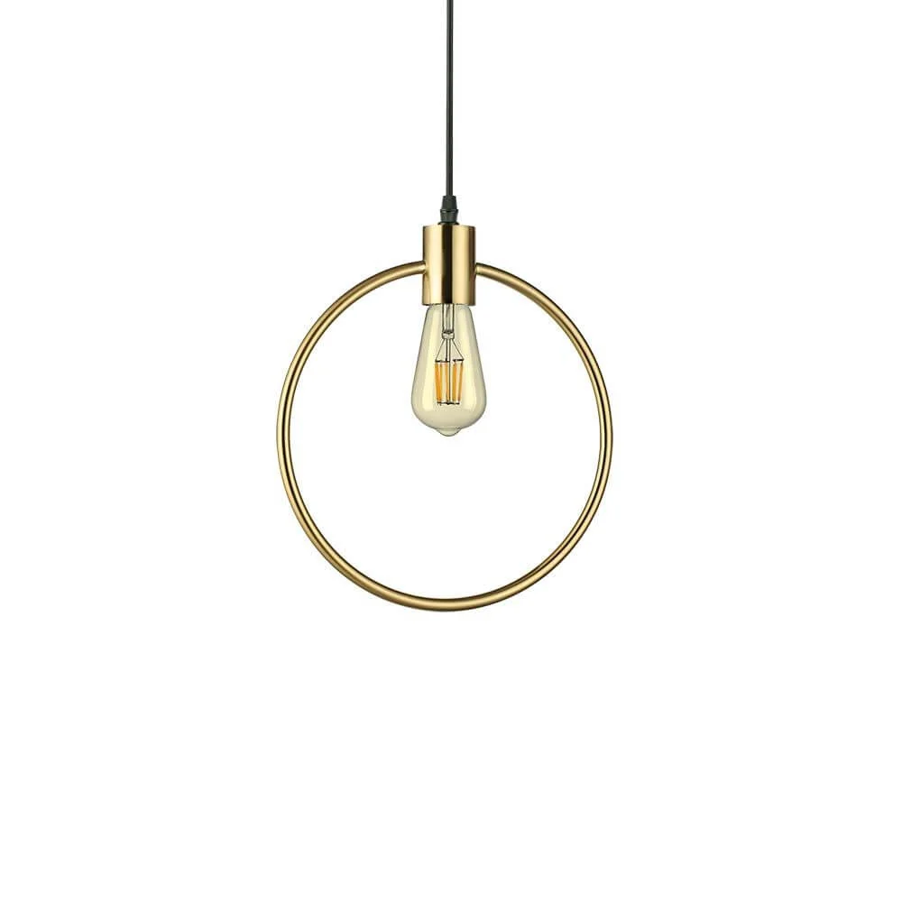 Lâmpada pendurada ABC Round Brass