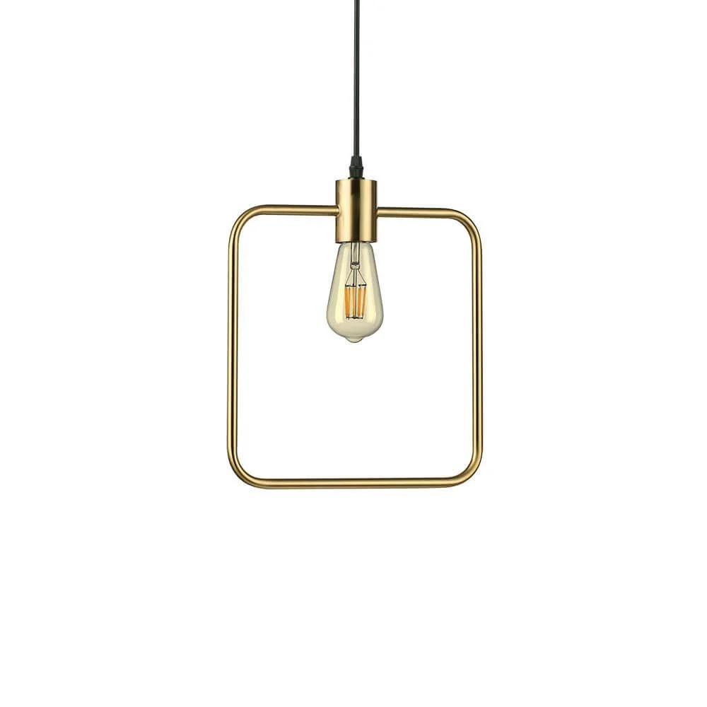 Lâmpada pendurada ABC Square Brass