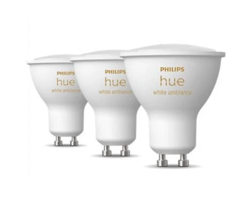 Lâmpada Smart Philips Hue LED Wi-Fi 4.3W GU10 Pack 3 unidades