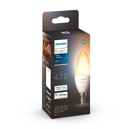 Lâmpada Smart Philips Hue LED Wi-Fi 5.2W B39 E14
