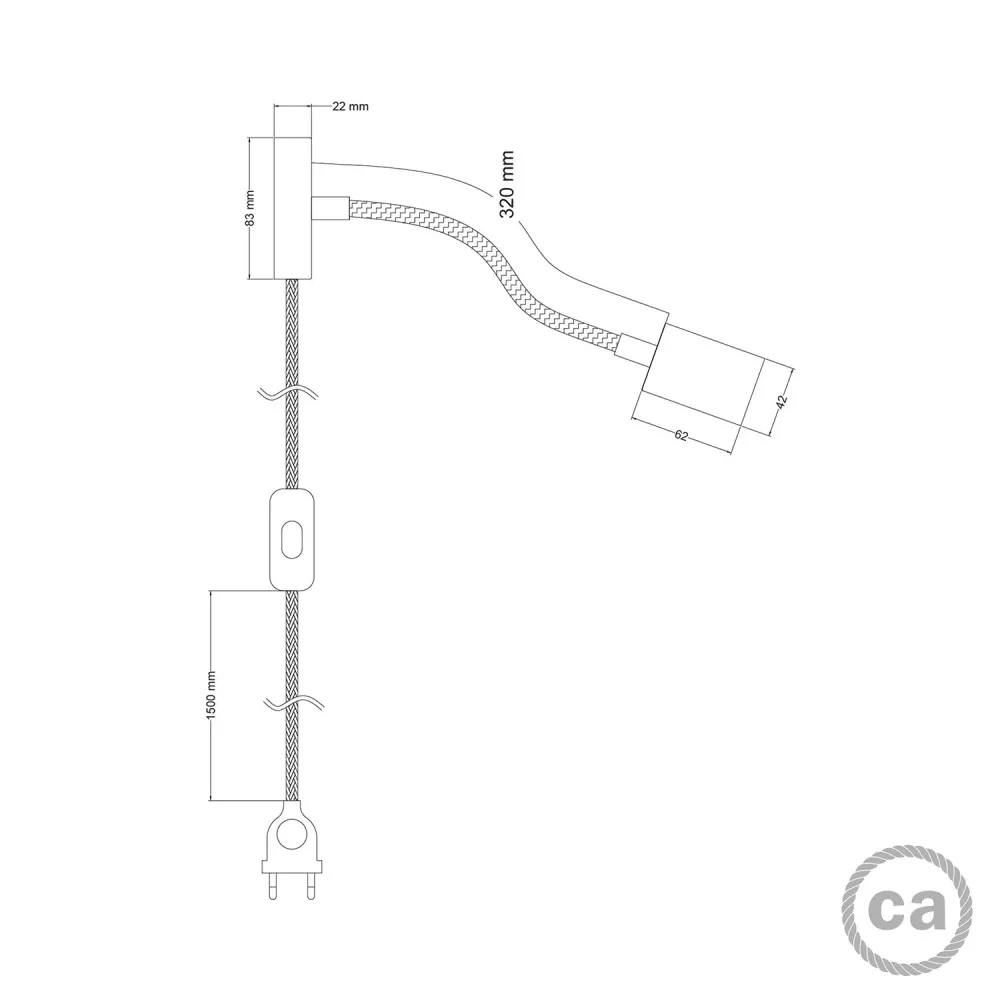 Lâmpada Spostaluce Flex 30 articulada com foco GU1d0 - Preto