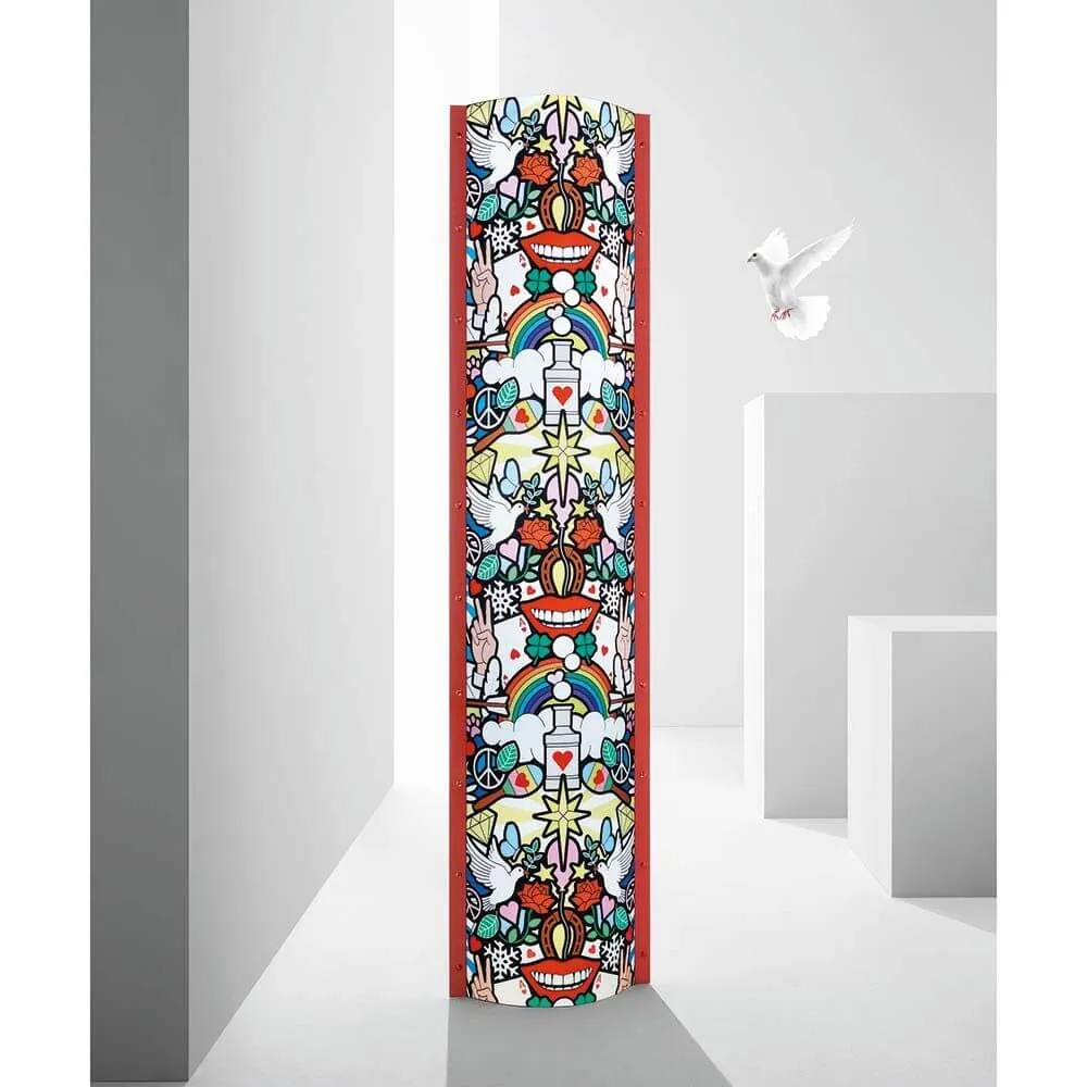 Lâmpada Standing Lâmpada Love Peace Joy Red Tubo Extra Grande