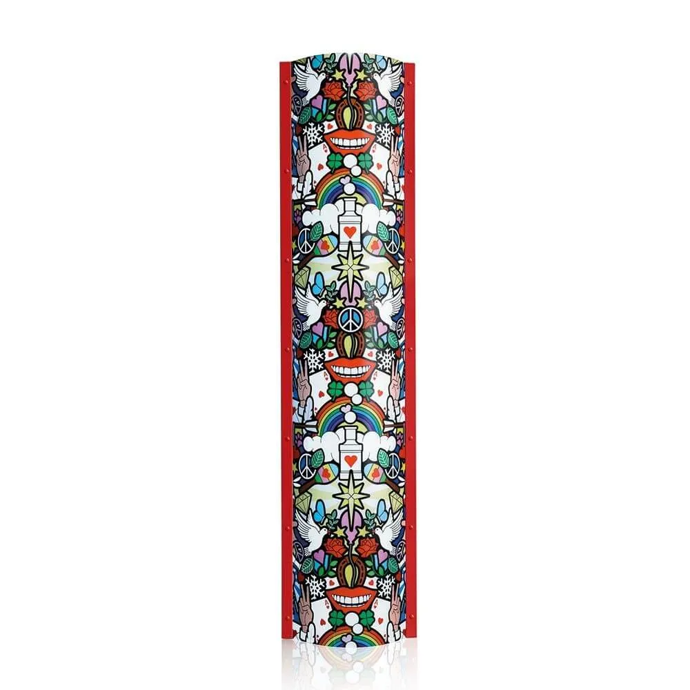 Lâmpada Standing Lâmpada Love Peace Joy Red Tubo Extra Grande