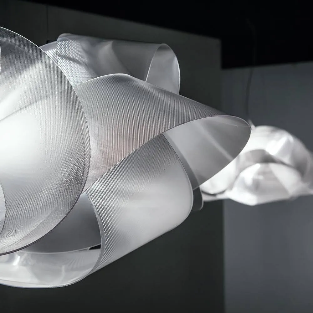 Lâmpada suspensa Fabula grande prisma transparente