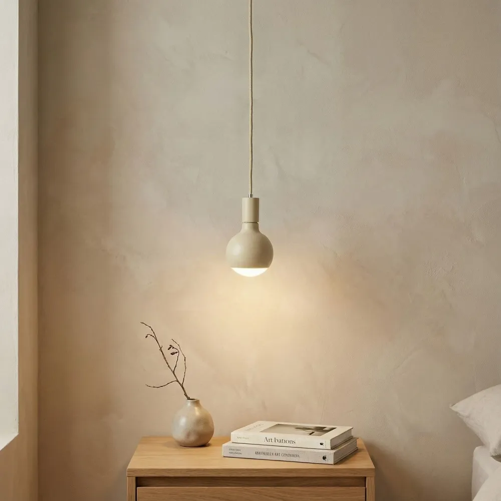 Lâmpada suspensa Filotto Metallico com Lâmpada Lucia - Creme