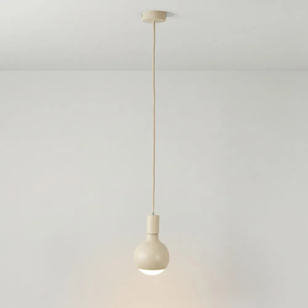 Lâmpada suspensa Filotto Metallico com Lâmpada Lucia - Creme