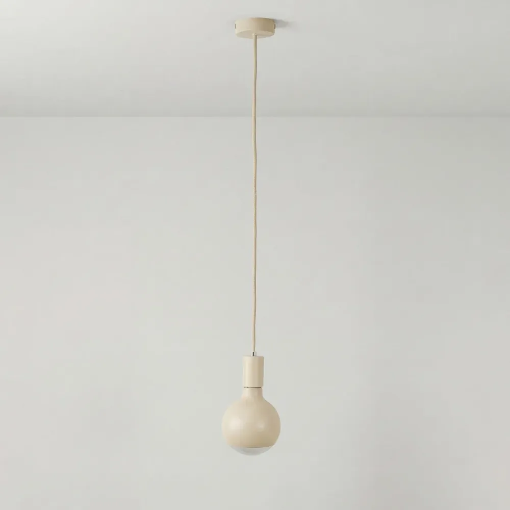 Lâmpada suspensa Filotto Metallico com Lâmpada Lucia - Creme