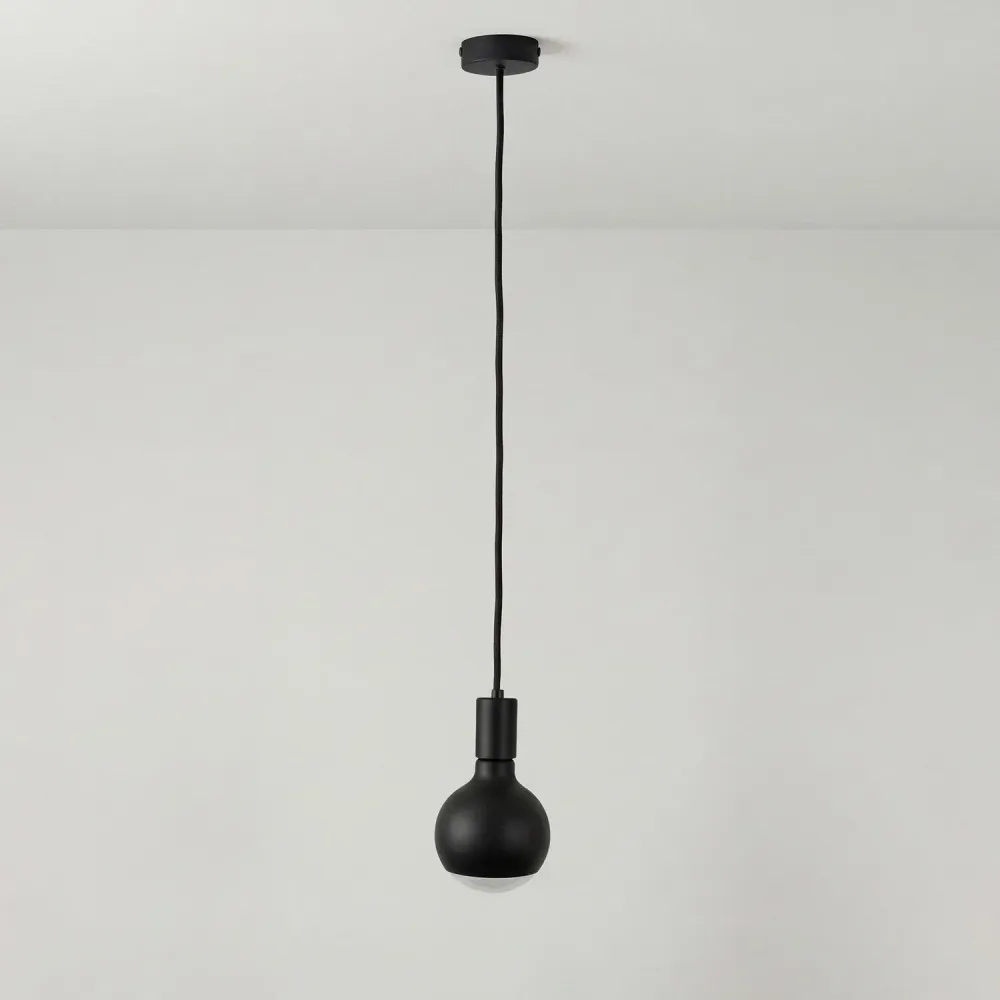 Lâmpada suspensa Filotto Metallico com Lâmpada Lucia - Preto