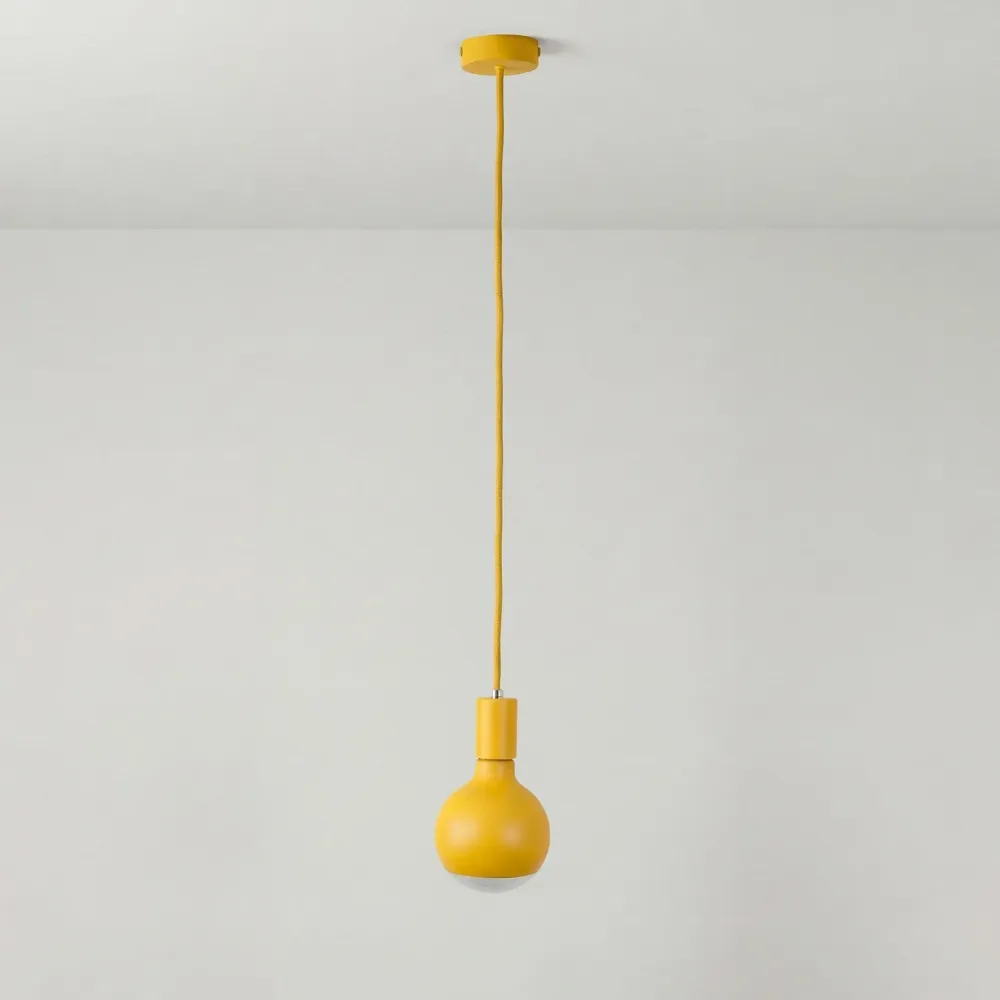 Lâmpada suspensa Filotto Metallico com Lâmpada Lucia - Amarelo