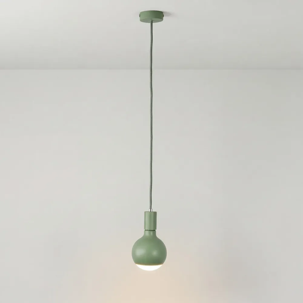 Lâmpada suspensão Filotto Metallico com Lâmpada Lucia - Verde