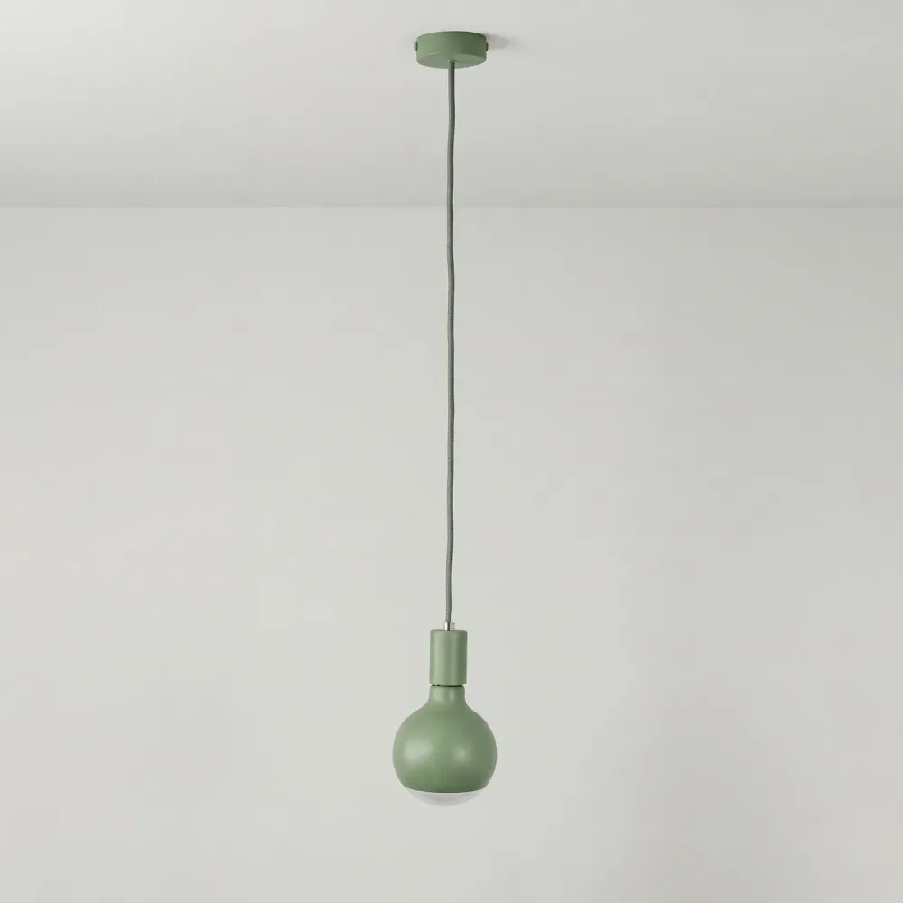 Lâmpada suspensão Filotto Metallico com Lâmpada Lucia - Verde