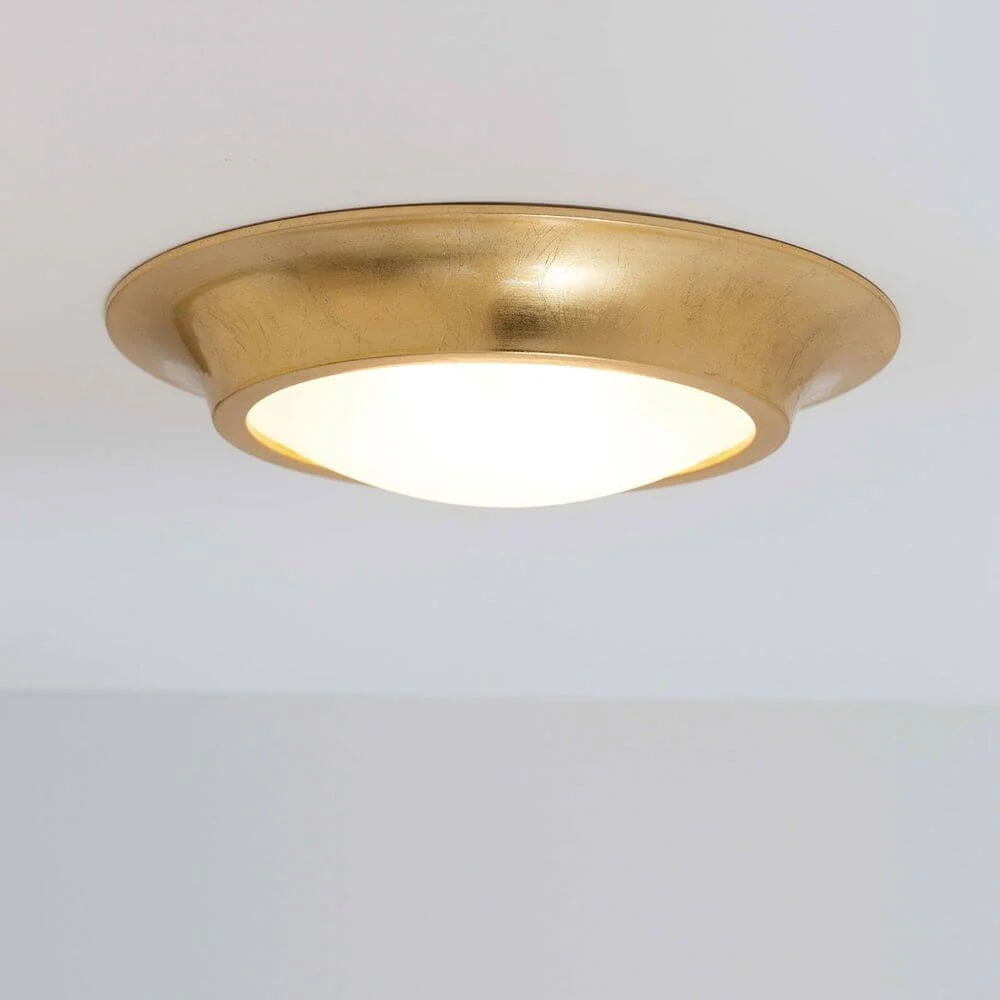 Lâmpada de teto 2-chama Spettacolo Ceramic Gold