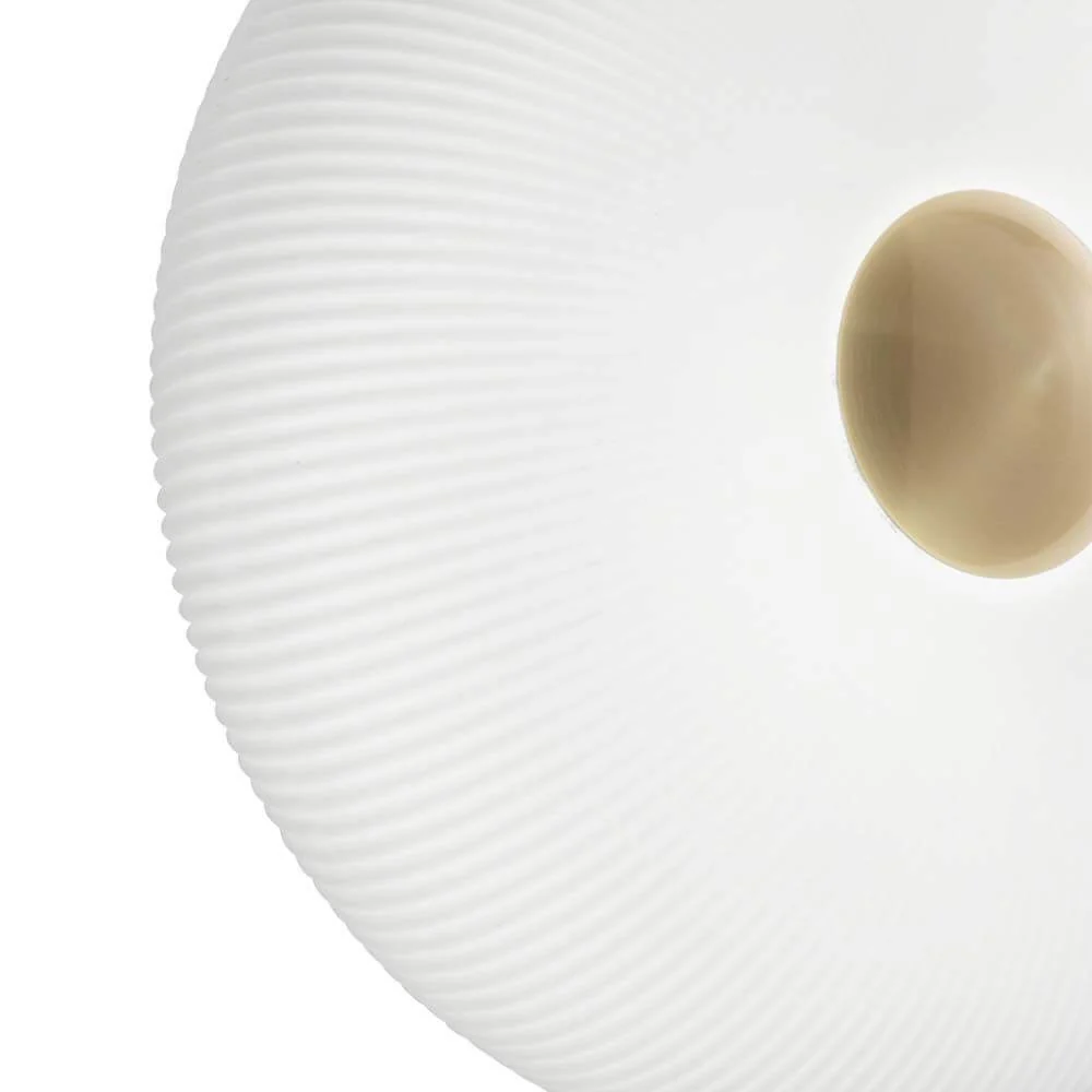 Lâmpada de teto Arizona Branco de 2 chama, Satina de Brass