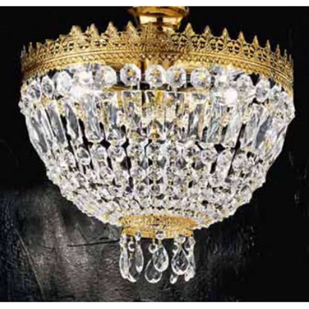 Lâmpada de teto de ouro de cupola 3 Flame de 24 quilates Ø 40cm banhados ouro