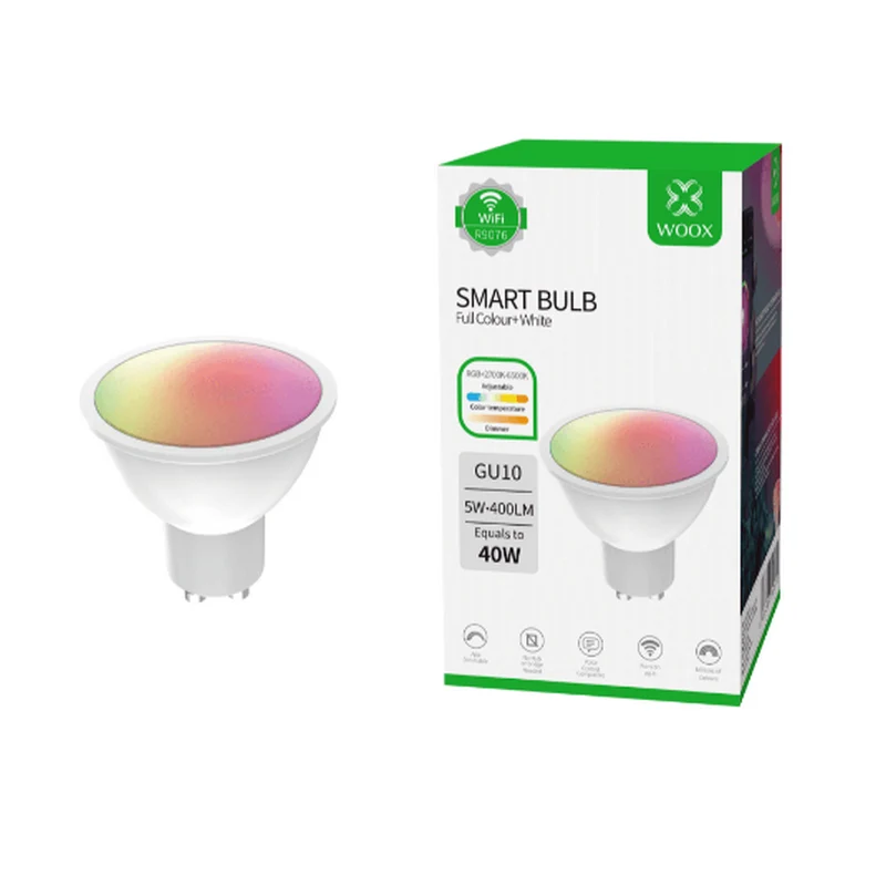 Lâmpada Woox Smart GU10 LED Spot RGB + CCT / Tuya / Smart Life