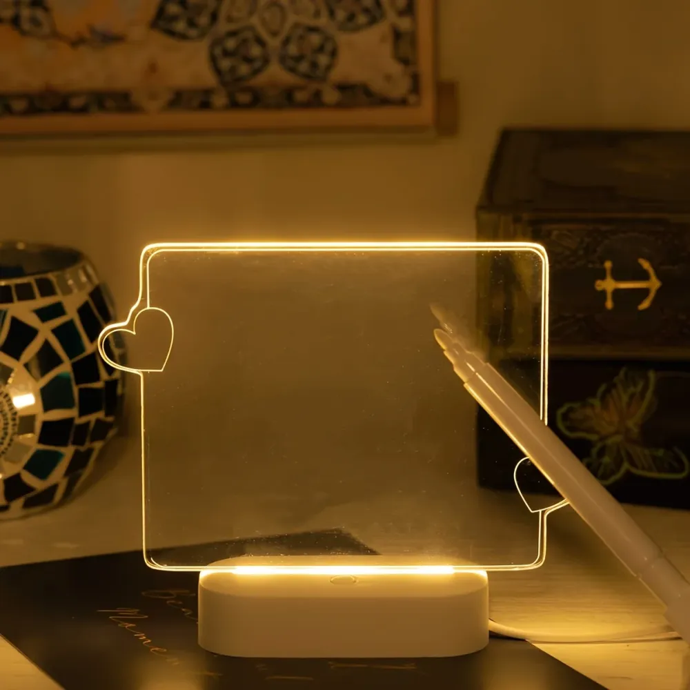 LoveGlow - Candeeiro Noturno em Forma de Coração 3D USB
