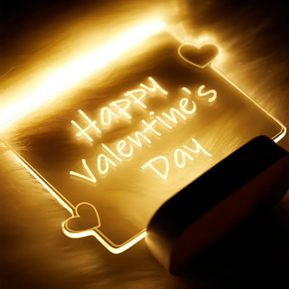 LoveGlow - Candeeiro Noturno em Forma de Coração 3D USB