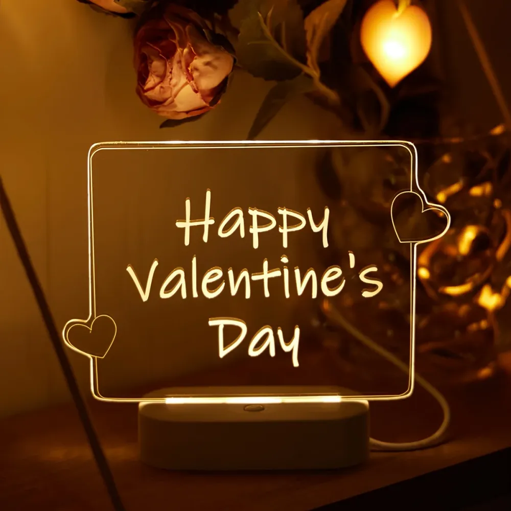 LoveGlow - Candeeiro Noturno em Forma de Coração 3D USB
