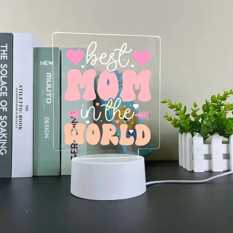 LumiArt - Lâmpada Noturna Acrílica Colorida com LED – Lâmpada Decorativa Personalizável