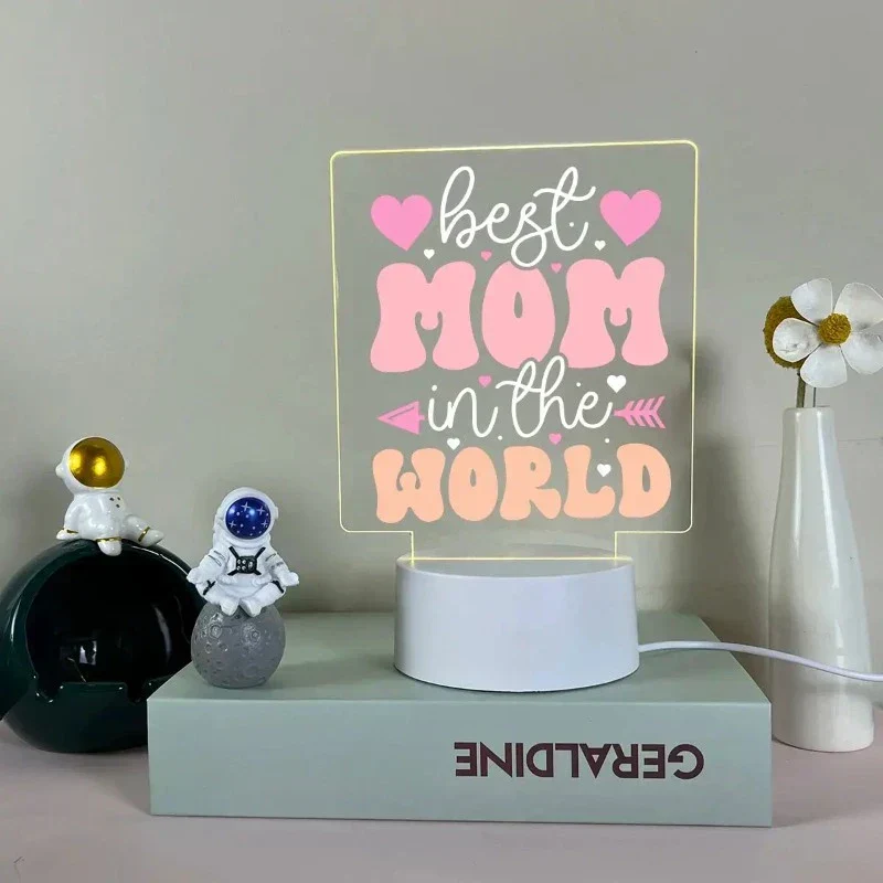LumiArt - Lâmpada Noturna Acrílica Colorida com LED – Lâmpada Decorativa Personalizável