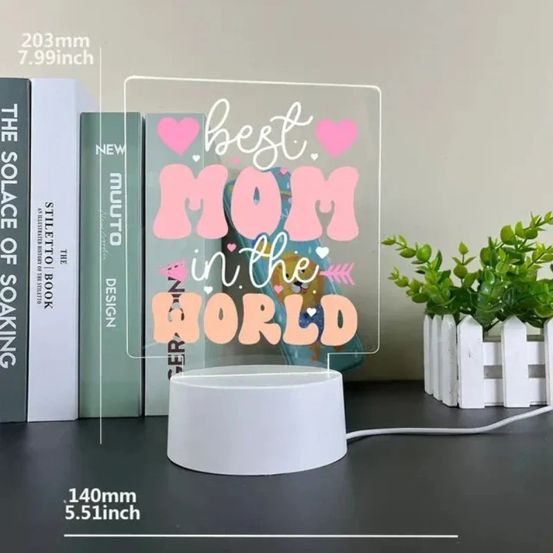 LumiArt - Lâmpada Noturna Acrílica Colorida com LED – Lâmpada Decorativa Personalizável
