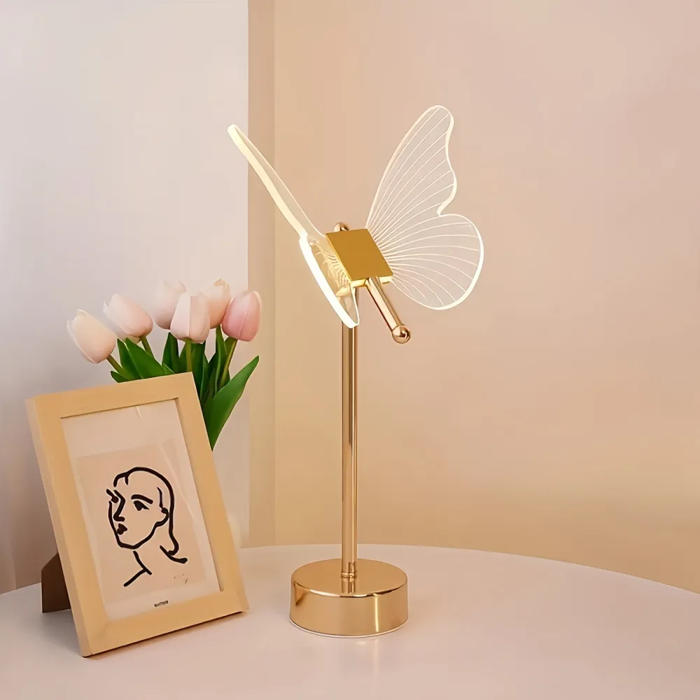 LumiButterfly - Candeeiro de Mesa em Forma de Borboleta Alimentado por USB, Candeeiro Noturno Artístico com LED