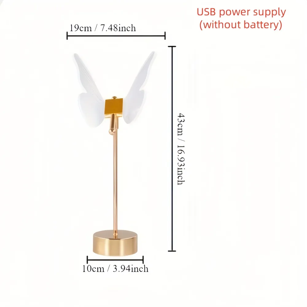 LumiButterfly - Candeeiro de Mesa em Forma de Borboleta Alimentado por USB, Candeeiro Noturno Artístico com LED