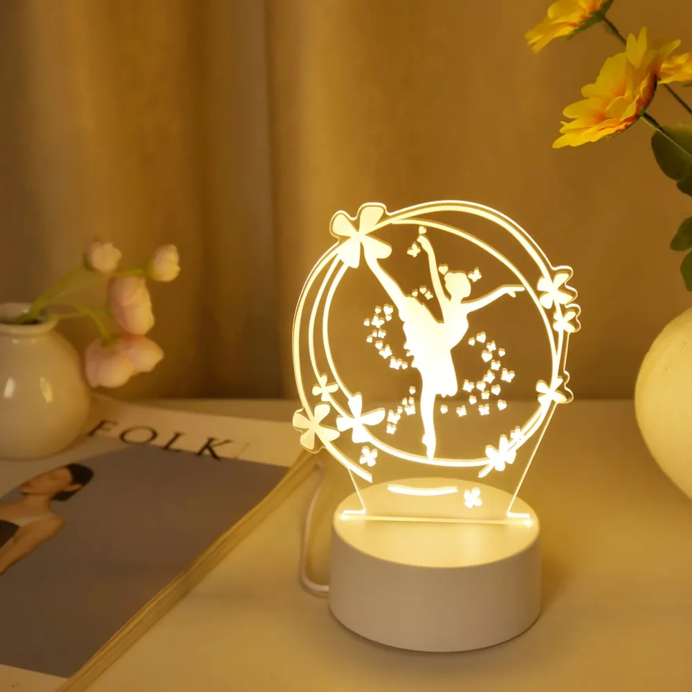 LumiDance - Candeeiro Noturno LED de Bailarina de Ballet 3D