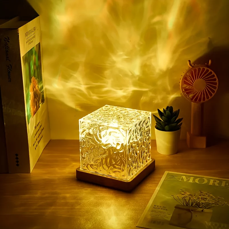 LumiGlow - Candeeiro Noturno Acrílico USB com Controlo Tátil